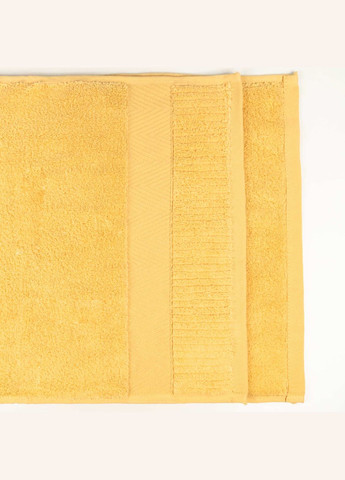 GM Textile набор махровых полотенец зеро твист бордюр 3шт 50x90см, 50x90см, 70x140см 550г/м2 () желтый производство -