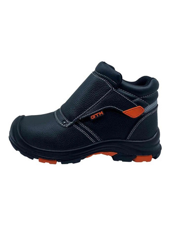 Черные осенние ботинки сварщика с металлическим носком и стелькой sm-072 comfort GTM