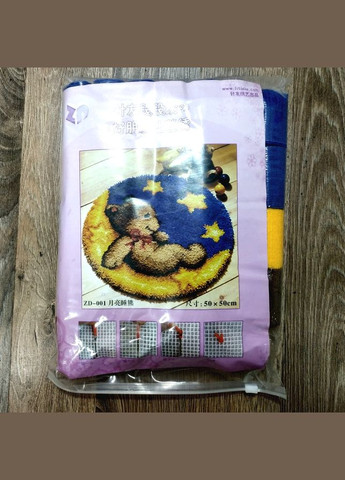 Набор для ковровой вышивки коврик мишка (основа-канва, нитки, крючок для ковровой вышивки) No Brand 1887 (289355757)