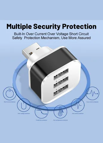 3-портовый USB-хаб 3.0 для ноутбука, ПК, авто No Brand (344547767)