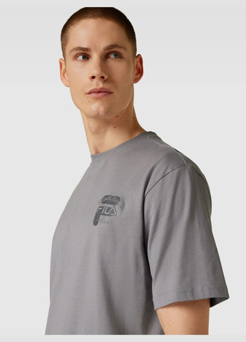 Сіра футболка з логотипом Fila