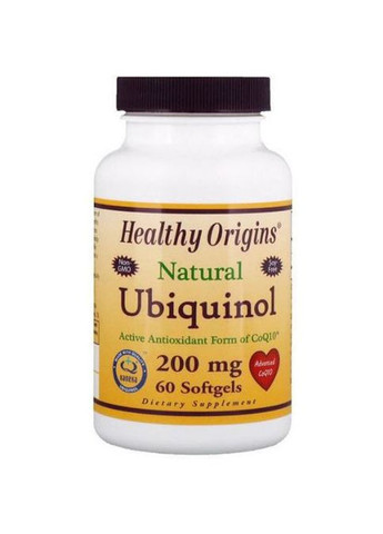 Ubiquinol Kaneka Q+ 200 mg 60 Softgels Healthy Origins (289978678)