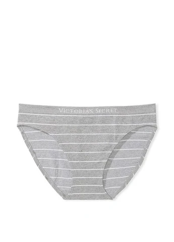 Трусики-бикини женские с микрофибры Seamless Bikini Panty серые XS Victoria's Secret (316551383)