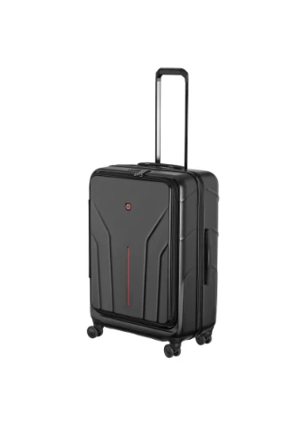 Валіза Amplix Hardside Medium, середня, полікарбонат, TSA, 4 колеса, розширення, чорний Wenger (393457633)