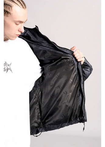 Чорна зимня чоловіча зимова оверсайз куртка "flokk" чорного кольору OGP