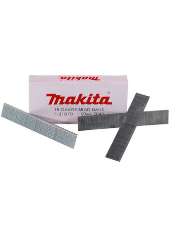 Паркетные гвозди F31870 (1.2х20 мм, 5000 шт) для гвоздезабивних пневмопистолетов (6424) Makita (263434193)