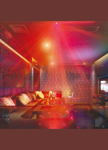 QR-409 LED 8 об’єктивів,128 візерунків, ефект спалаху, cвітломузика з пультом, лазерний диско проектор 360° Energolux (315922330)