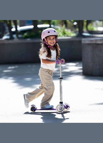 Самокат серії "Mini Deluxe Fairy Glitter LED" – ПУРПУРОВИЙ (до 50 kg, 3-х колісний, світло) (MMD207) Micro (326850958)