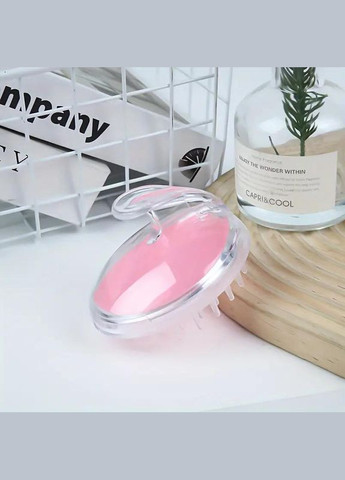 Щітка для масажу та миття голови Прозоро-рожева Kimiko (322528759)