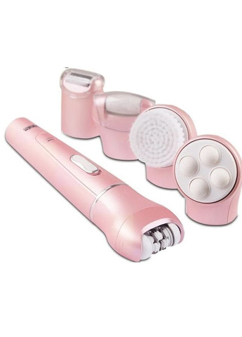Эпилятор женский аккумуляторный DSP 70153 многофункциональный 5 в 1 с насадками для бритья, пилинга и массажа Розовый No Brand (289870027)