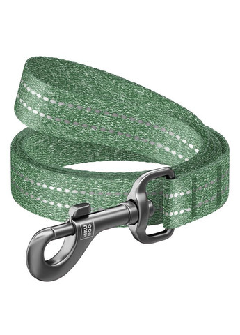 Поводок для собак WAUDOG из переработанного хлопка светоотражающий 25мм 500см зеленый безопасен для жив ProDobro (373221433)