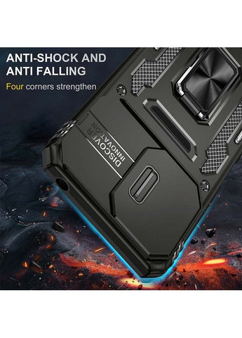 Ударостойкий чехол Camshield Army Ring для Xiaomi Redmi 13C / Poco C65 Черный Epik (372499782)