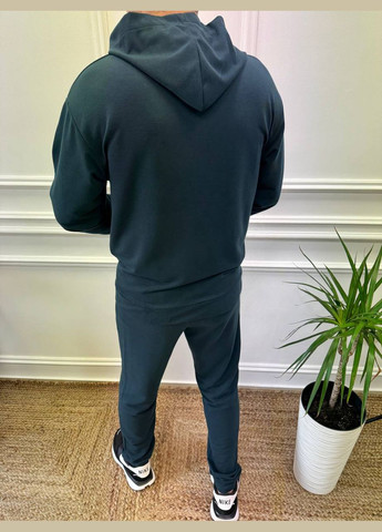 Темно-зеленый костюм на молнии No Brand