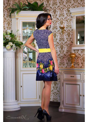 Синее платье 366.0777+а Seventeen