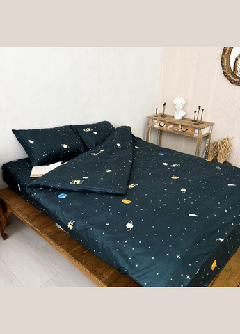 Комплект постільної Сімейний 150х210 наволочка 50х70 2шт Чорний (П4К-LAP-policot-002-04) No Brand (342097329)