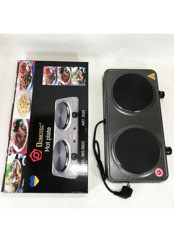 Электроплита MS-5822 — дисковая настольная плита на 2 конфорки, 2000 Вт Domotec (363831212)