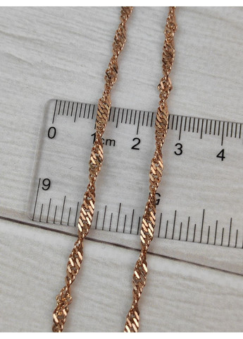 Срібний ланцюжок 925 проби в позолоті Сінгапур 45 см No Brand (367089327)