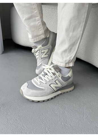 КРОССОВКИ ЖЕНСКИЕ NEW BALANCE 574 LEGACY GREY / BEIGE LOGO НЬЮ БЕЛАНС 574 No Brand серые демисезоны (367171435)