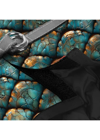 Шлейка для собак мягкая Clothes с QR адресником, рисунок "Чешуя",, О 32-35 см, Ш 22-24 см WAUDOG (374414611)
