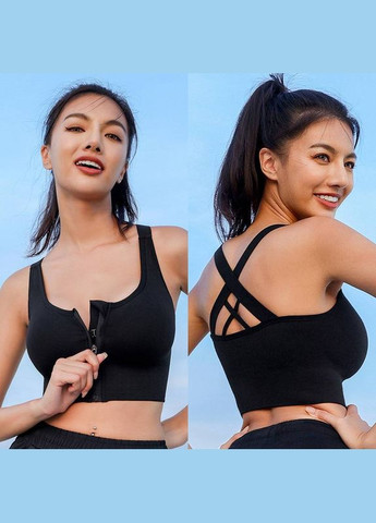 Топ-майка женский на молнии 19111 M черный Fashion (338812096)