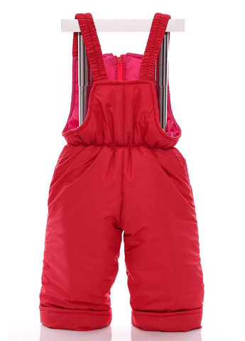 Червоний зимній комбінезон на синтепоні для дівчинки галактика нуль підстібка білий з чорним хутро червоне 86 см (51508) BABYKROHA