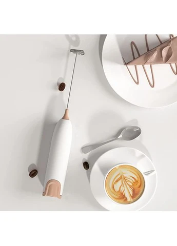 Спінювач молока, капучинатор, збивач для яєць електричний White/Beige No Brand (387650676)