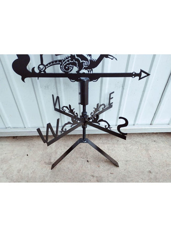 Флюгер на будинок Георгій Побідоносець з прапором України, Юрій Змієборець, флюгер на дах з металу 3 мм. No Brand (368896405)