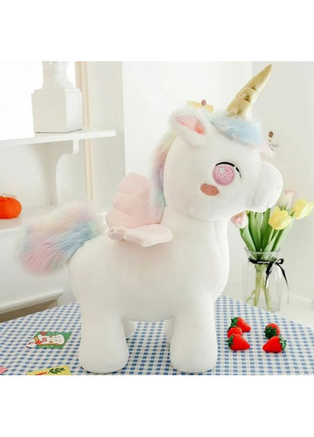 М'яка іграшка Єдиноріг 25 см White/Pink Hola (366027063)