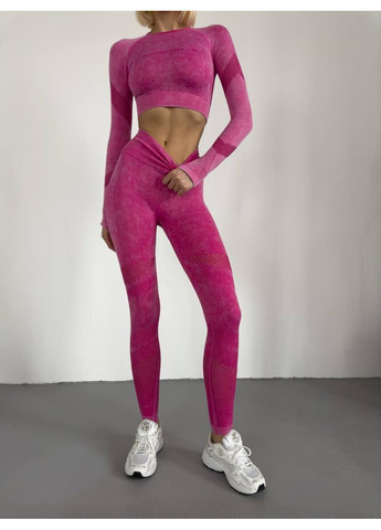 Жіночий фітнес костюм / Жіночий спортивний костюм із лосинами і топом / Жіночий безшовний костюм для тренувань Push Up No Brand (367102253)