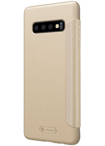 Чехолкнига Sparkle Leather Case Samsung Galaxy S10 Gold Nillkin (301783759)
