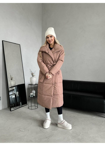Бежевое Женское зимнее пальто Osoblyva