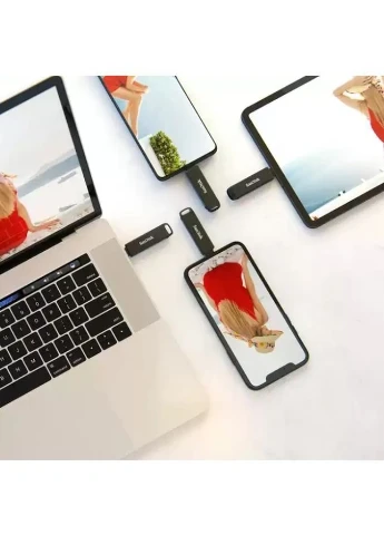 Флешка iXpand Luxe 64 ГБ Type-C + Lightning чорна SanDisk (401875690)