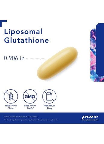 Ліпосомальний Глутатіон (Liposomal Glutathione) 30 капсул Pure Encapsulations (370188700)