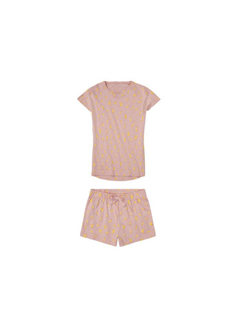 Розовая пижама (футболка и шорты) для девочки 409979 Pepperts