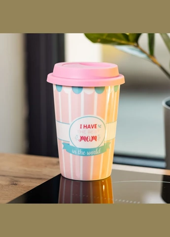 Стакан керамический 420 мл с силиконовой крышкой, и have the best mom No Brand (358649715)