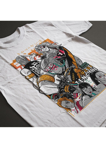 Белая футболка c принтом клинок рассекающий демонов - тенген узуй 7 we No Brand