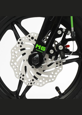 Велосипед Connect двоколісний 14 дюймів з додатковими колесами Салатовий (MG-14155) Corso (316259367)