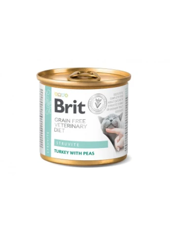 Влажный корм Grain Free Veterinary Diets Struvite для кошек при лечении и для профилактики мочекаменной болезни с ин Brit (380383745)
