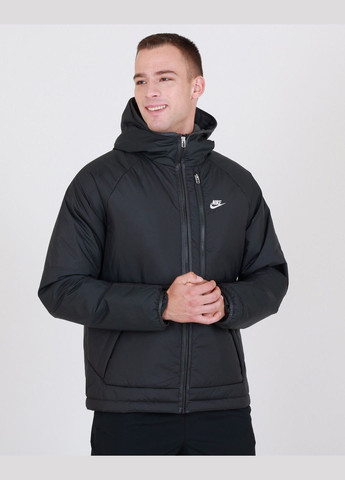 Чорна демісезонна куртка чоловіча thermafit legacy dx2038-010 осінь-весна чорна Nike