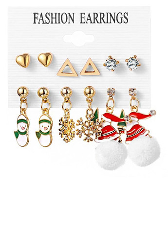 Набір новорічних сережок "Зимові свята NEW 2", 6 пар Анна Ясеницька (301221654)