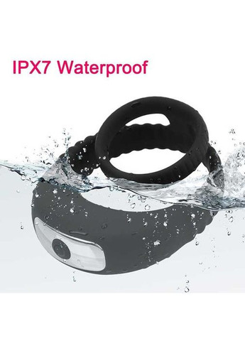 Чорне потрійне ерекційне віброкольцо на пенис і мошонку USB No Brand (368893162)