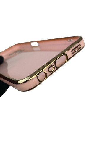 Чехол для A16S с кольцом-подставкой с золотой окантовкой на оппо а16с пудровый gs1 Oppo (366234701)