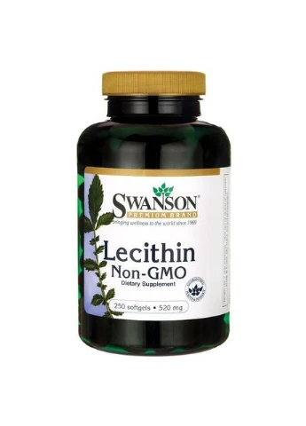 Лецитин, Lecithin Non-GMO,, 520 мг, 250 капсул Swanson (364312266)