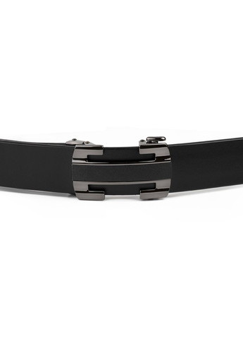 Чоловічий ремінь шкіряний із пряжкою куточки 20262 Чорний Vintage (302972306)