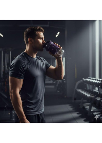 Качественный тритановый шейкер 700 мл для фитнеса. Фиолетовий TKK (303925279)