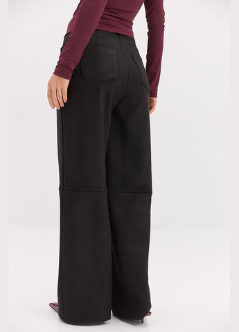 Жіночі замшеві штани з декоративними швами Arjen (314454660)