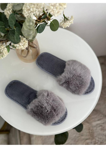 Серые тапочки No Brand