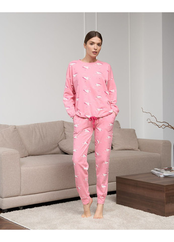 Рожева комплект жіночий кофта на зав'язках Nicoletta