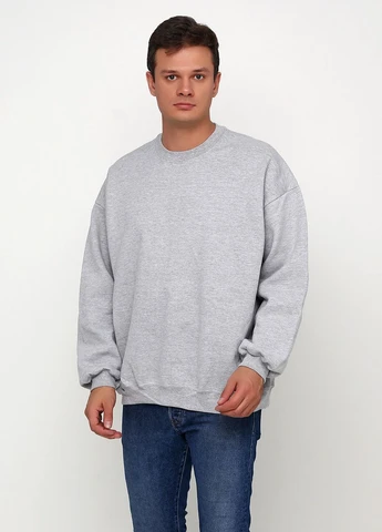 Светло-серый мужской свитшот на флисе heavy blend crewneck sweatshirt теплый свитер светло-серый, xl Gildan (395374648)