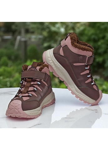 Зимові черевики на овчині для дівчинки, дутики на липучках, зимові хайтопи для дівчинки Tom.M (367049734)